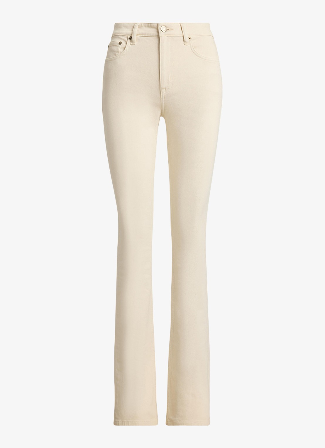 Ralph Lauren High waist bootcut jeans met gekleurde wassing  - voorkant 2 creme