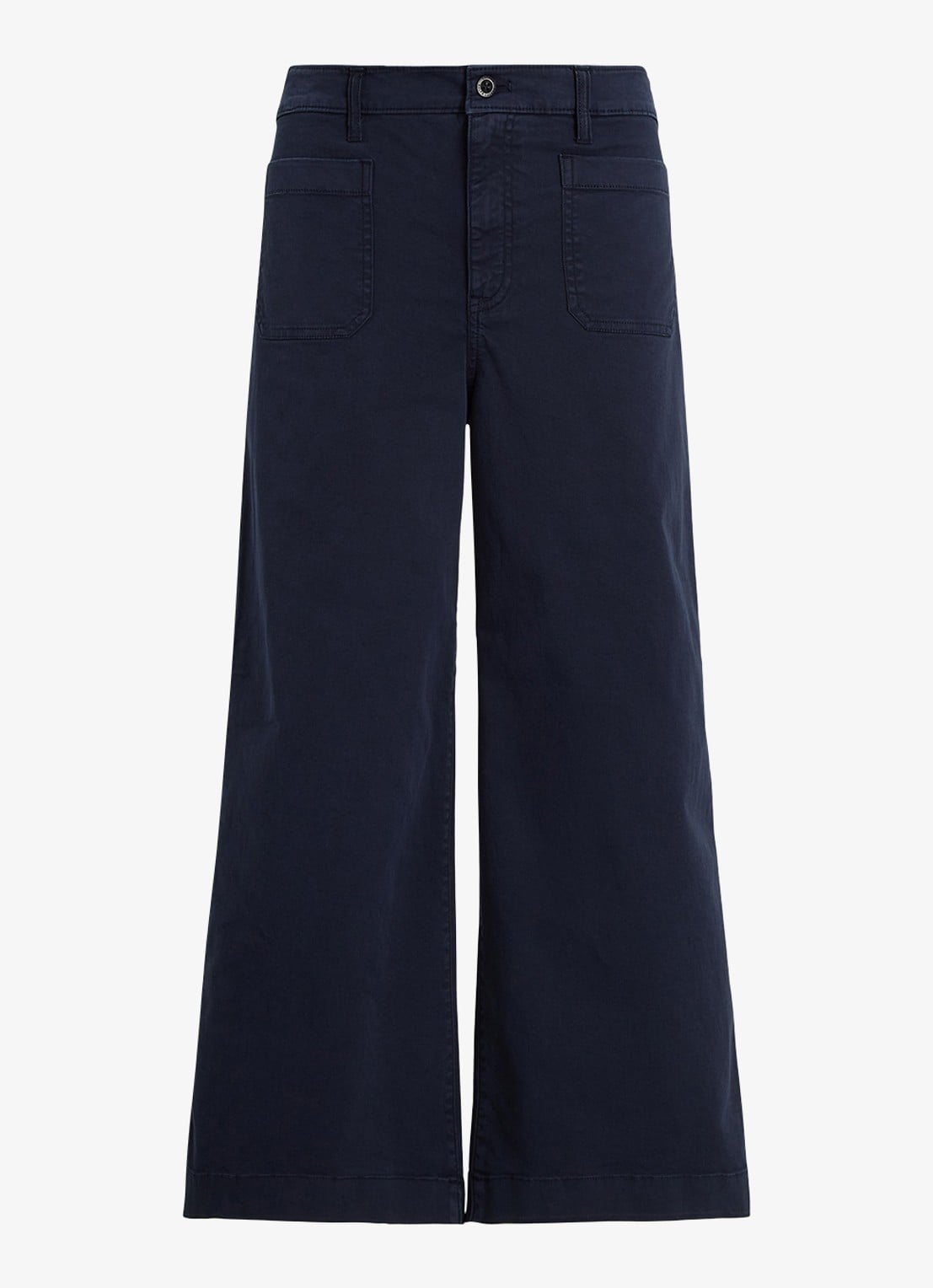 Ralph Lauren High waist flaired fit cropped chino met steekzakken - voorkant lauren navy / blauw