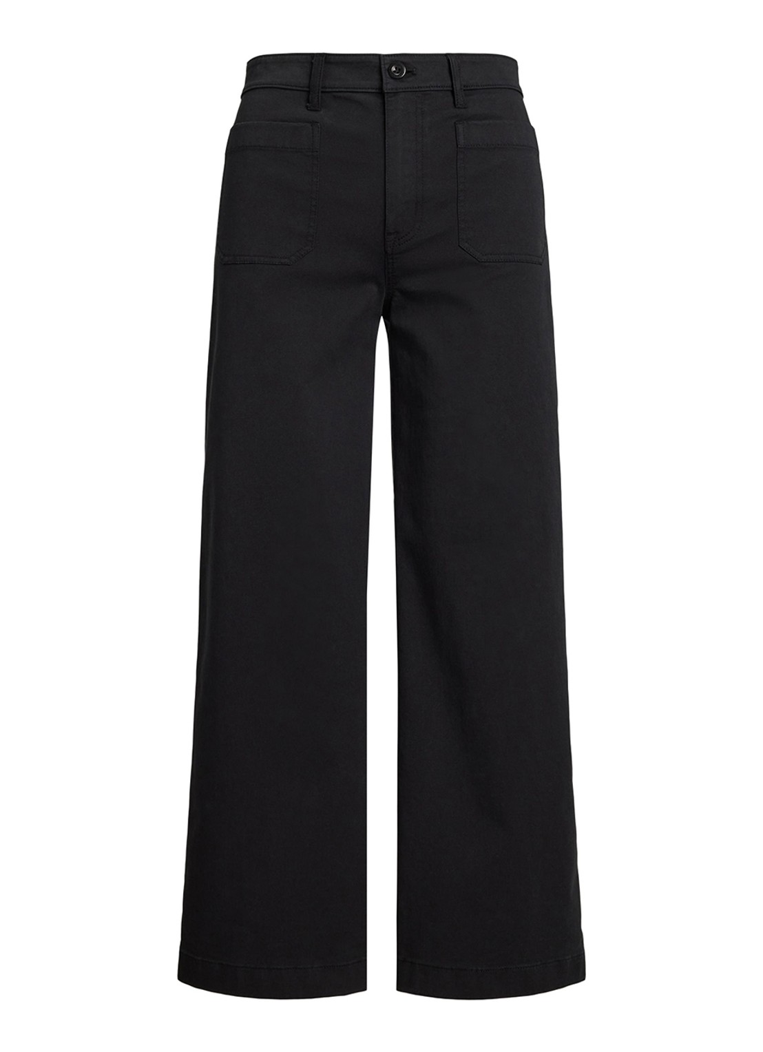 Ralph Lauren High waist flaired fit cropped chino met steekzakken - voorkant zwart