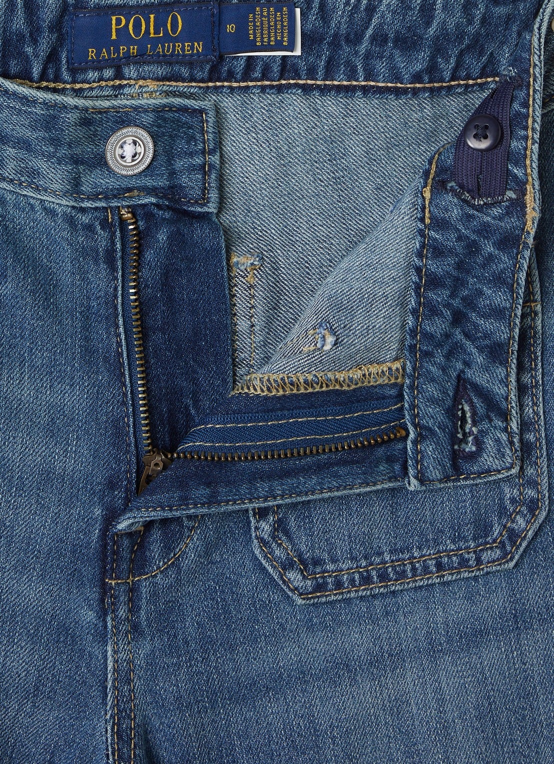 Ralph Lauren High waist flared jeans met donkere wassing  - detail indigo