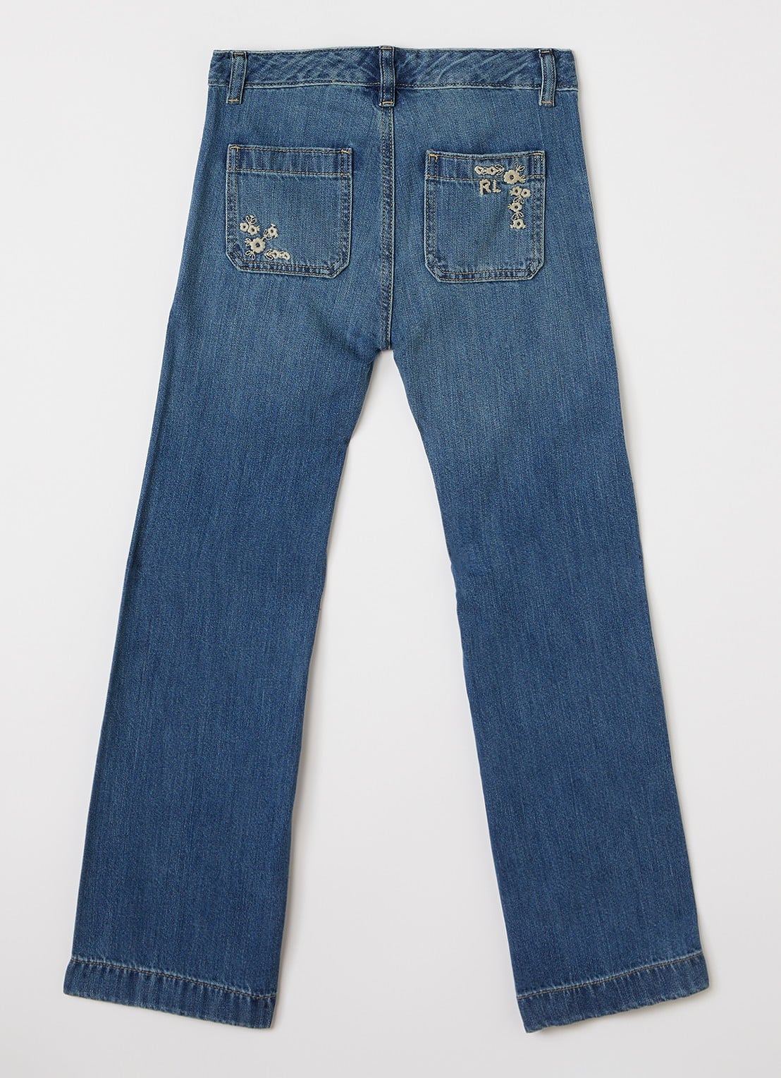 Ralph Lauren High waist flared jeans met donkere wassing  - voorkant 3 indigo