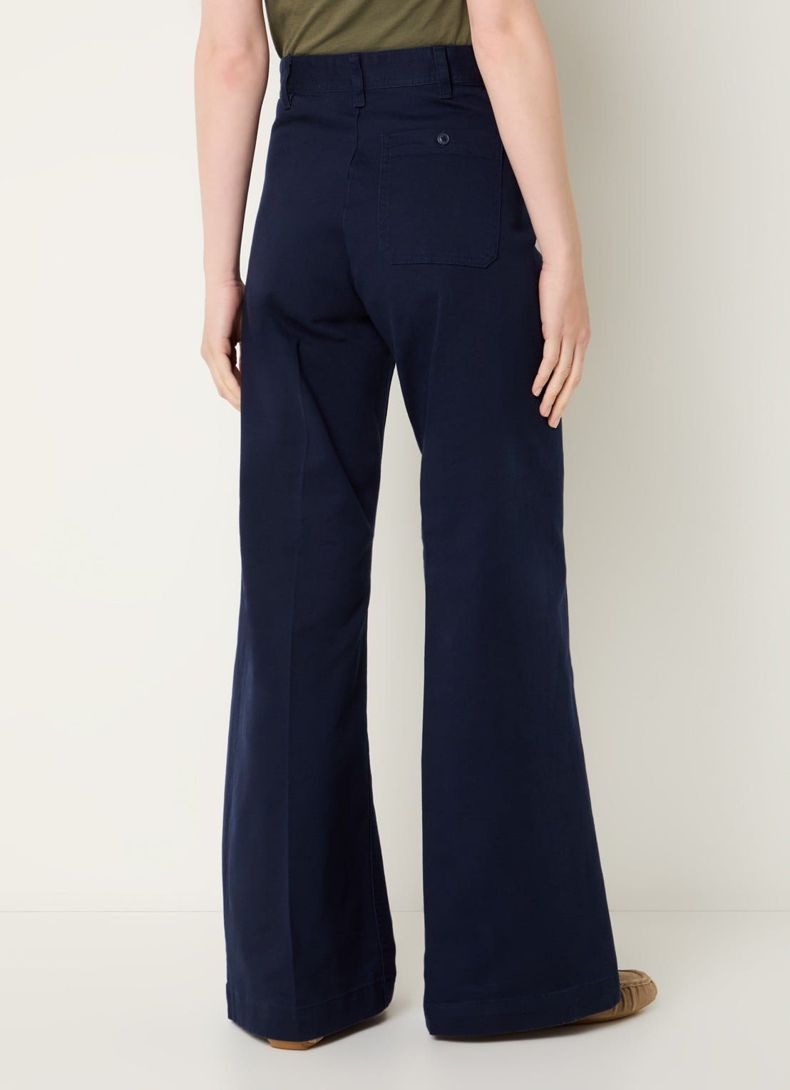 Ralph Lauren High waist flared jeans met gekleurde wassing - achterkant 4 donkerblauw