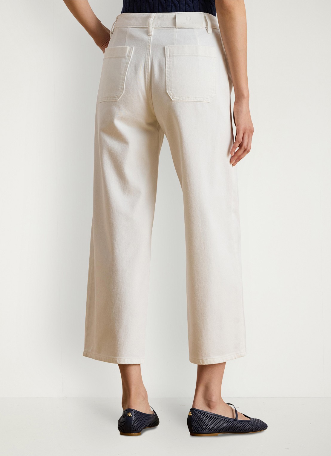 Ralph Lauren High waist wide fit jeans met gekleurde wassing - achterkant wit