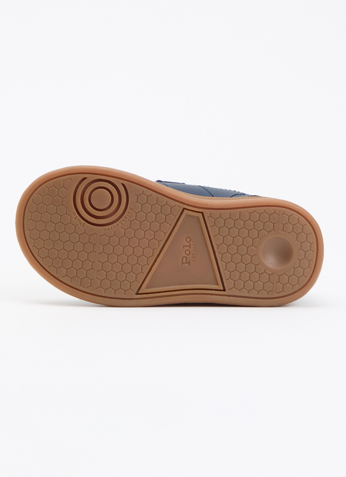 Ralph Lauren Hollis EZ babyschoentje met logo - detail donkerblauw