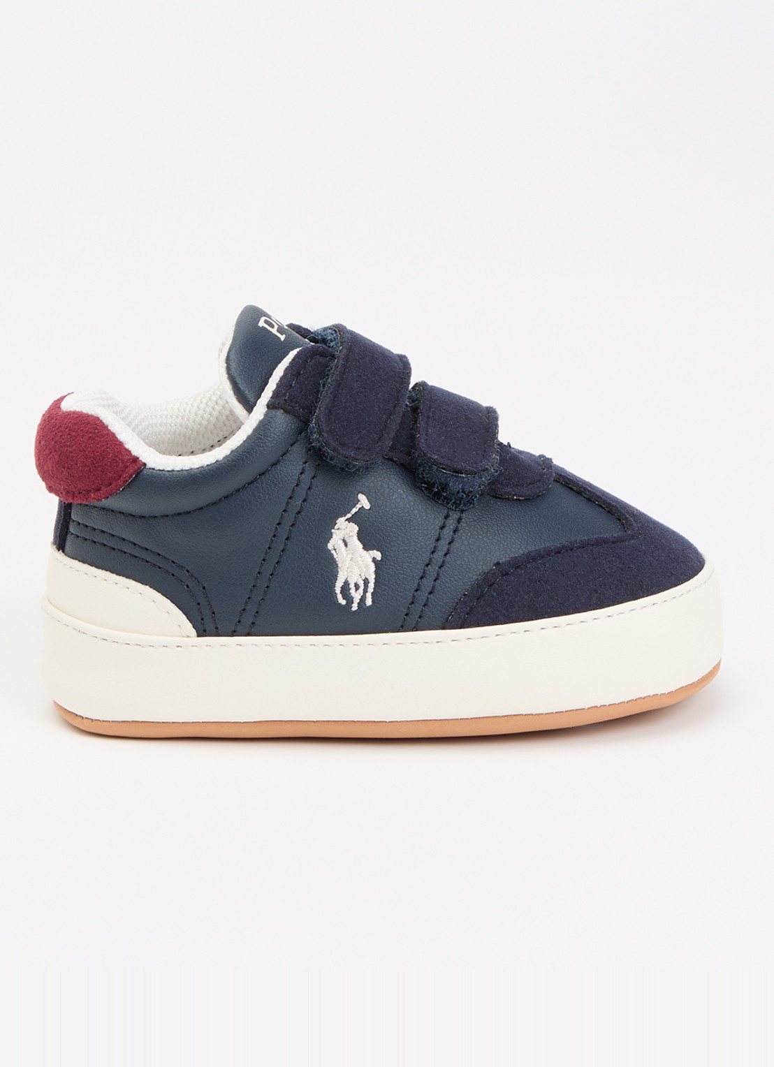Ralph Lauren Hollis Layette sneaker met logo - voorkant 3 donkerblauw