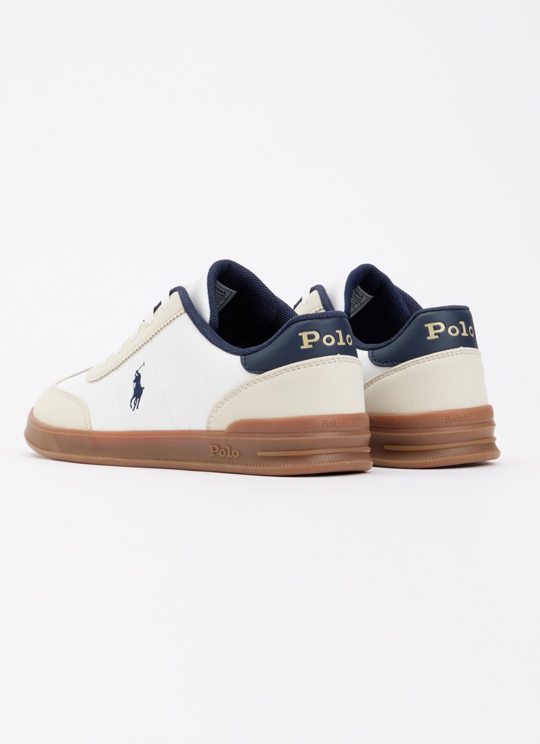 Ralph Lauren Hollis sneaker met logo - achterkant wit