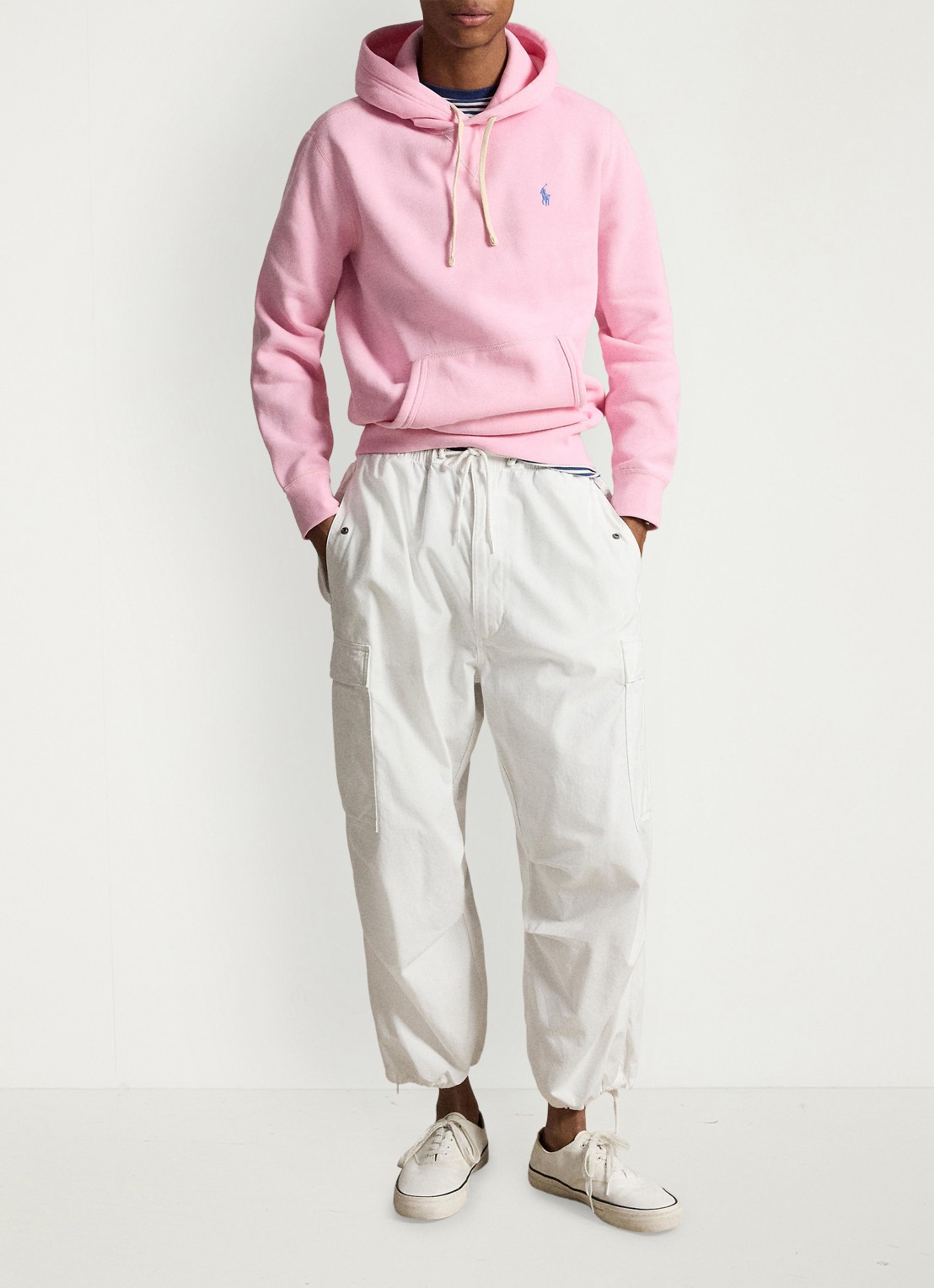 Ralph Lauren Hoodie met kangoeroezak en logo - detail 3 carmel pink / roze