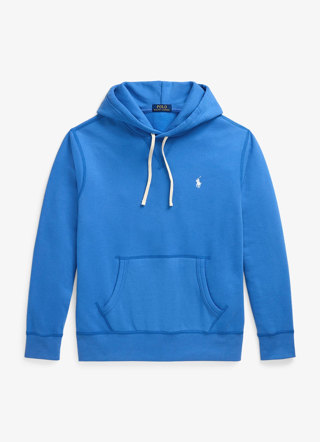 Ralph Lauren Hoodie met kangoeroezak en logo - voorkant 2 embayment blue / blauw