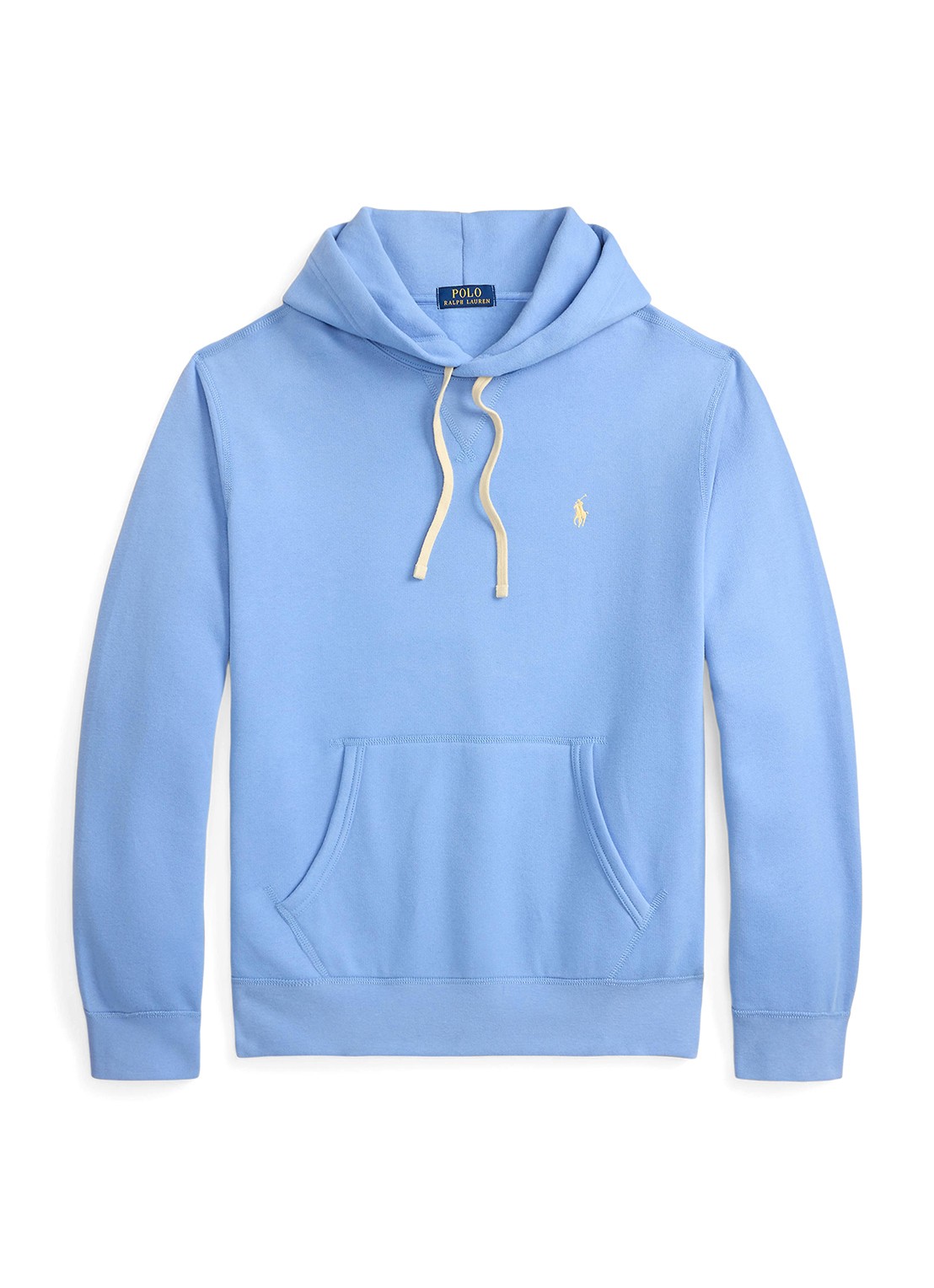 Ralph Lauren Hoodie met kangoeroezak en logo - voorkant 4 bristol blue / blauw