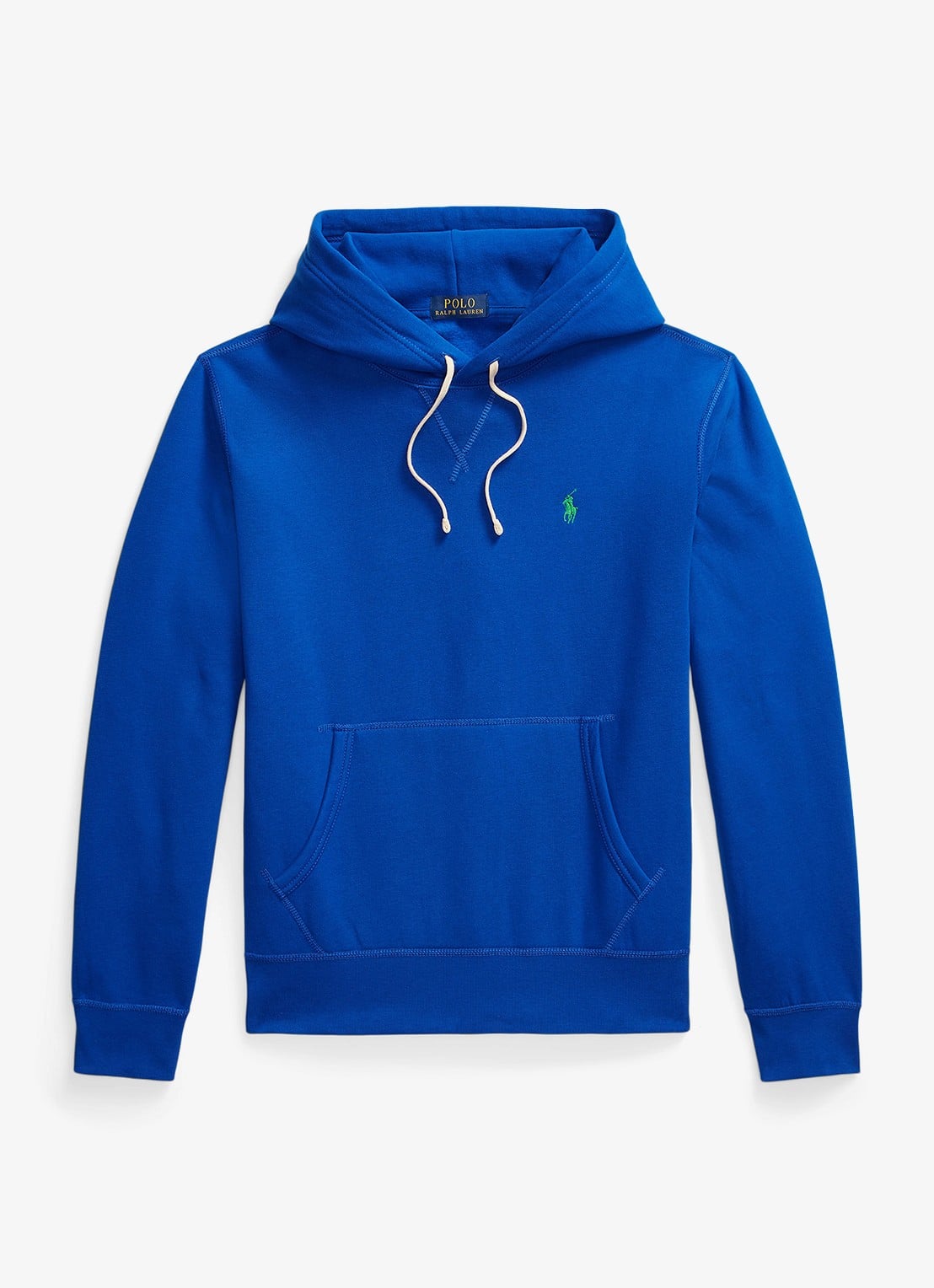 Ralph Lauren Hoodie met kangoeroezak en logo - voorkant pacific royal