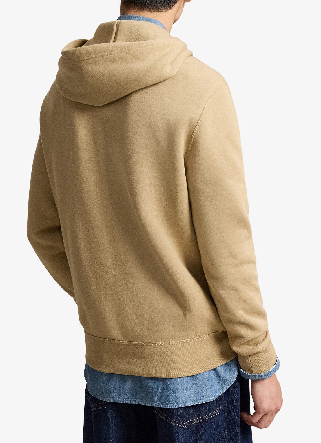 Ralph Lauren Hoodie met kangoeroezak en logo - achterkant 5 vintage khaki / khaki