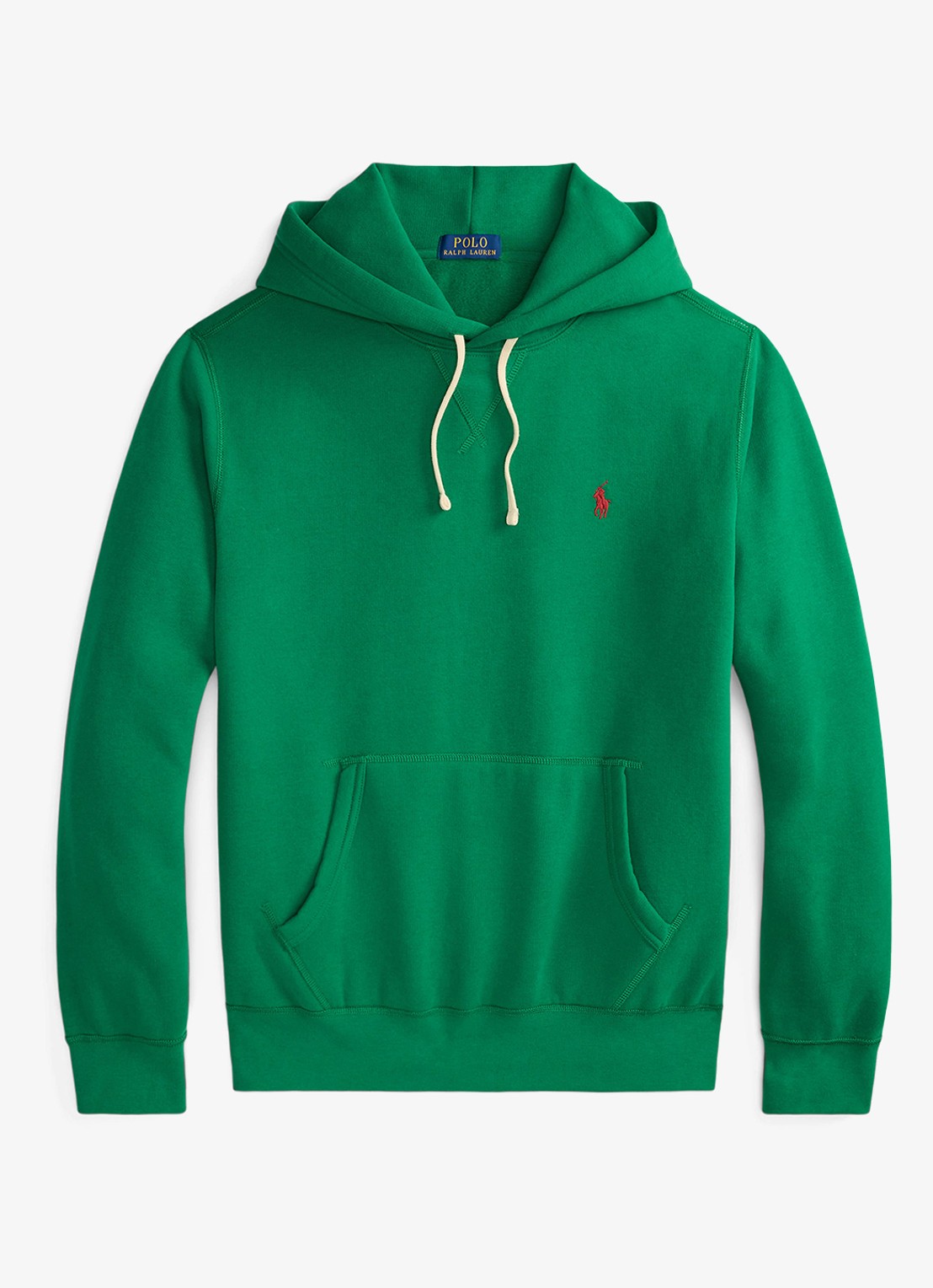 Ralph Lauren Hoodie met kangoeroezak en logo - voorkant 4 erin green / groen