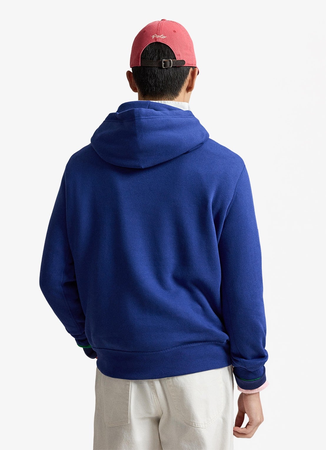Ralph Lauren Hoodie met kangoeroezak en logo - achterkant 5 blue yacht / blauw