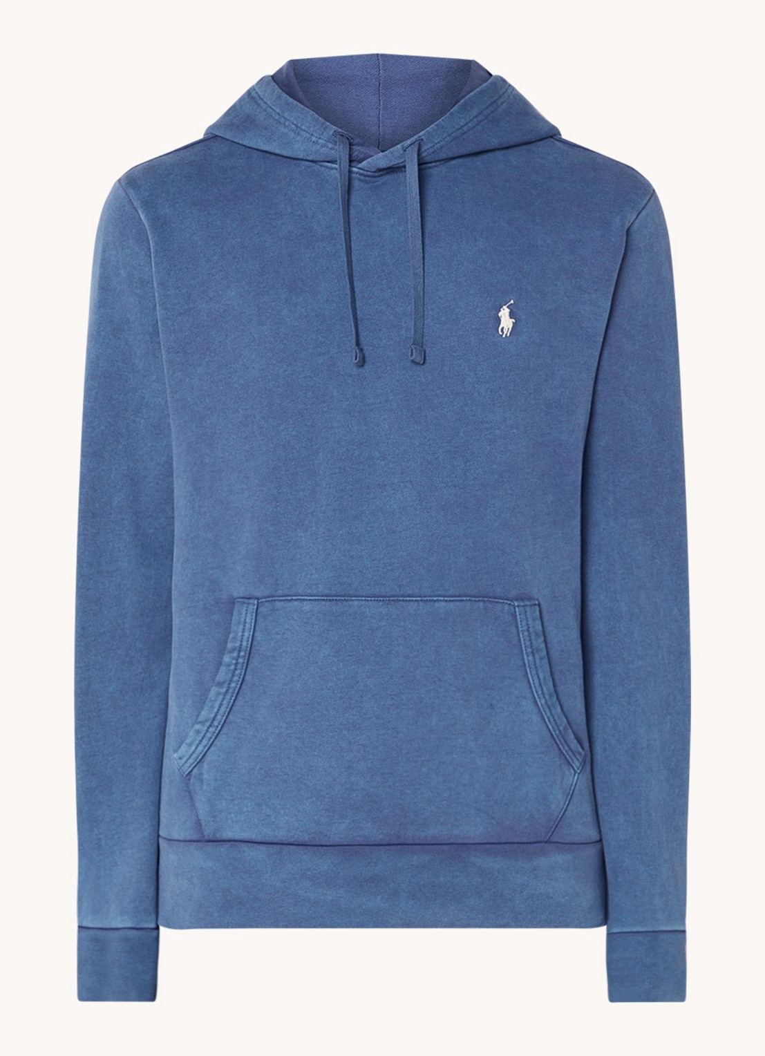 Ralph Lauren Hoodie met kangoeroezak - voorkant light navy