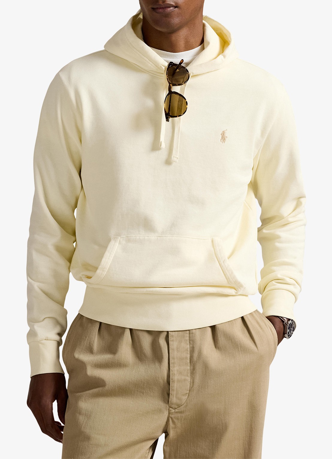 Ralph Lauren Hoodie met kangoeroezak - detail 4 clubhouse cream / creme