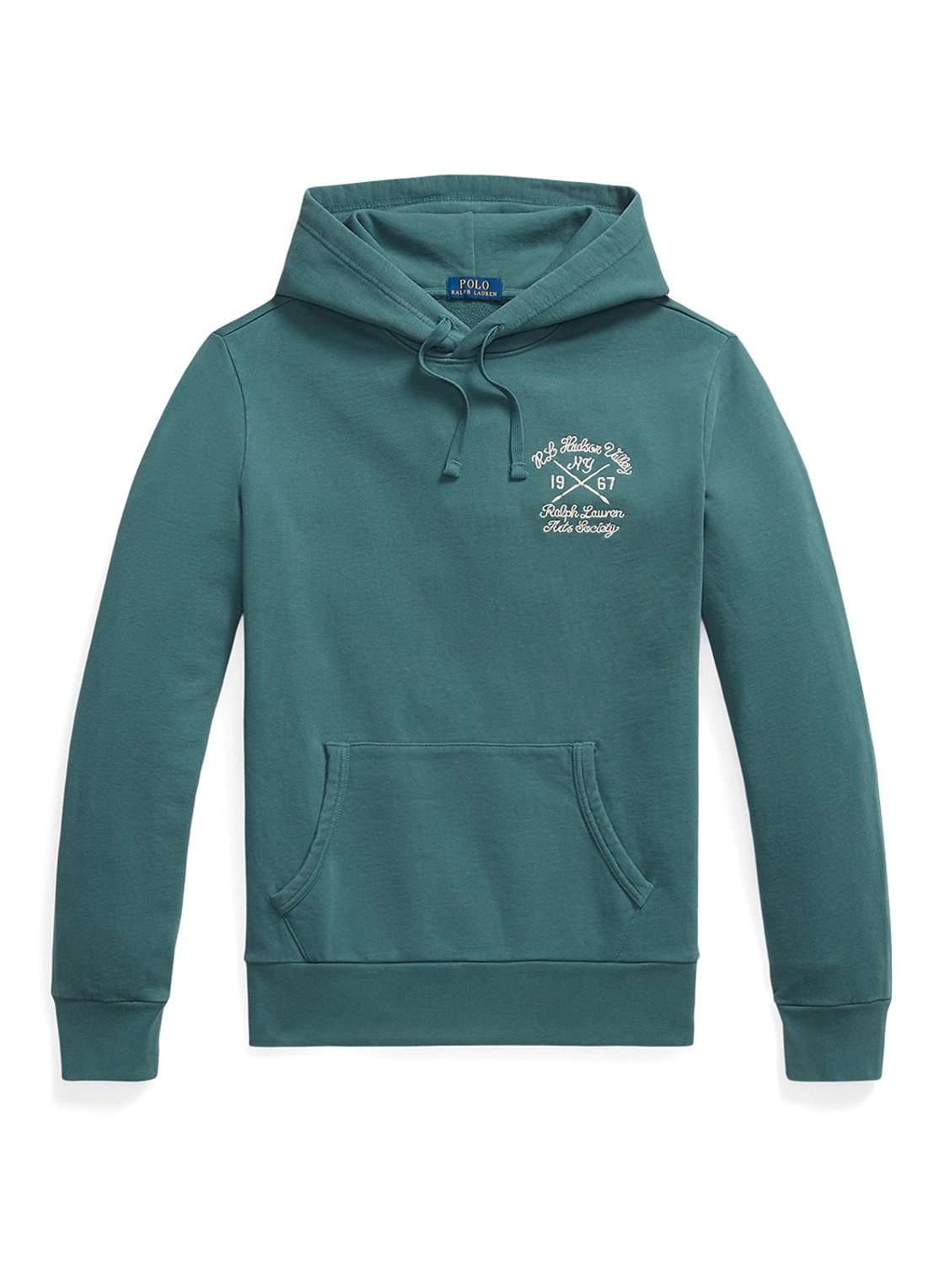 Ralph Lauren Hoodie met kangoeroezak - voorkant 4 charter green / groen