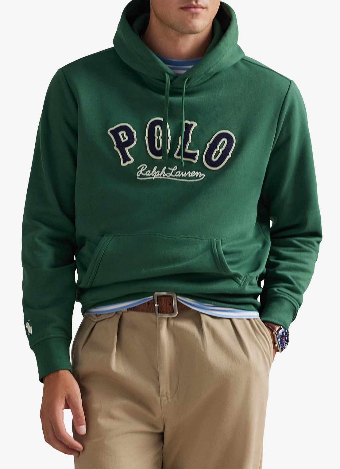 Ralph Lauren Hoodie met logo - detail 4 verano green / groen
