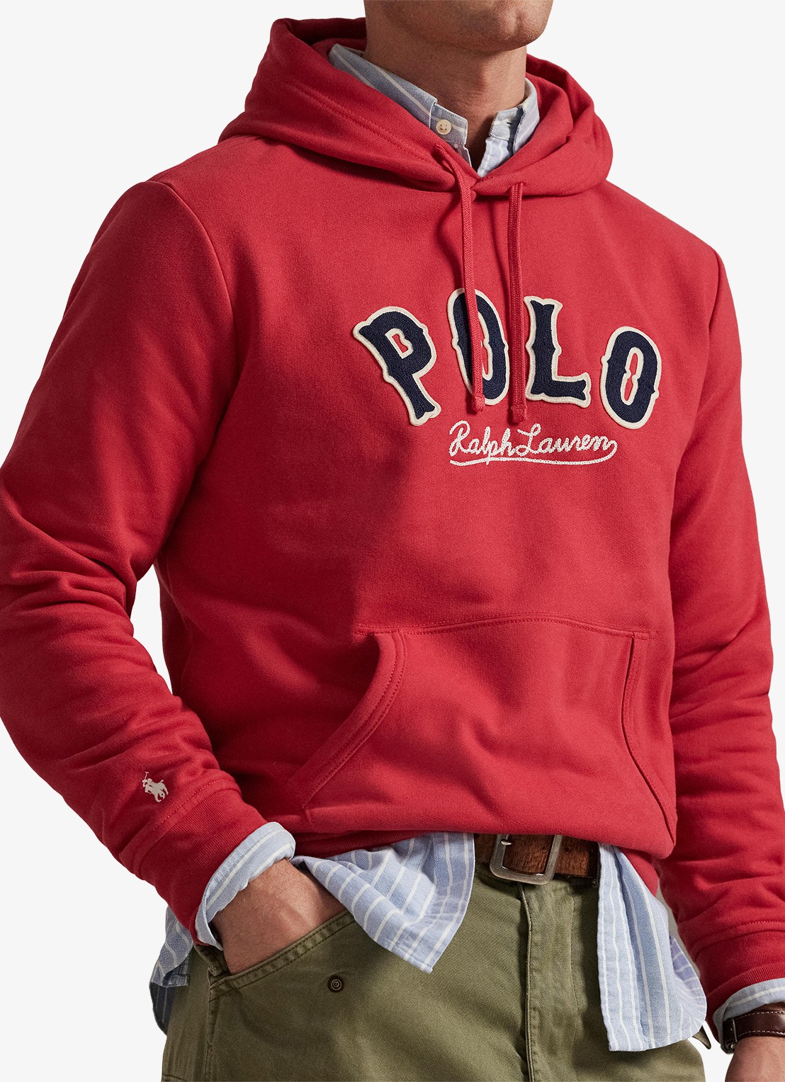 Ralph Lauren Hoodie met logo - detail 5 sunrise red / rood