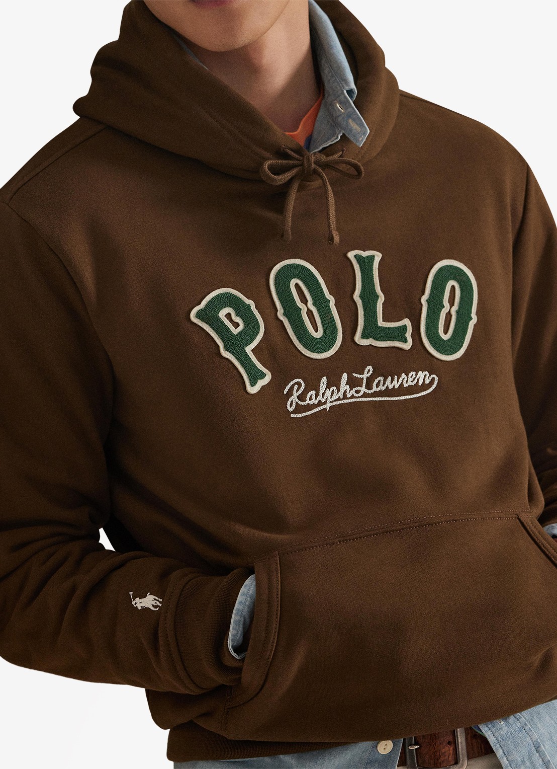Ralph Lauren Hoodie met logo - detail 2 york brown / bruin