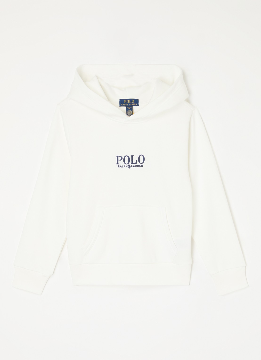 Ralph Lauren Hoodie met logoborduring - voorkant wit