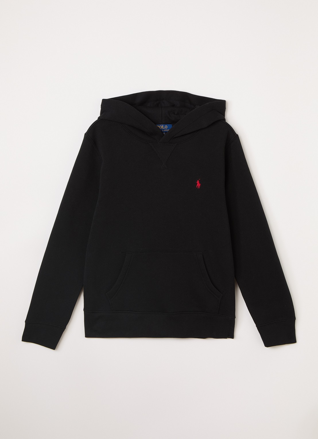 Ralph Lauren Hoodie met logoborduring - voorkant zwart