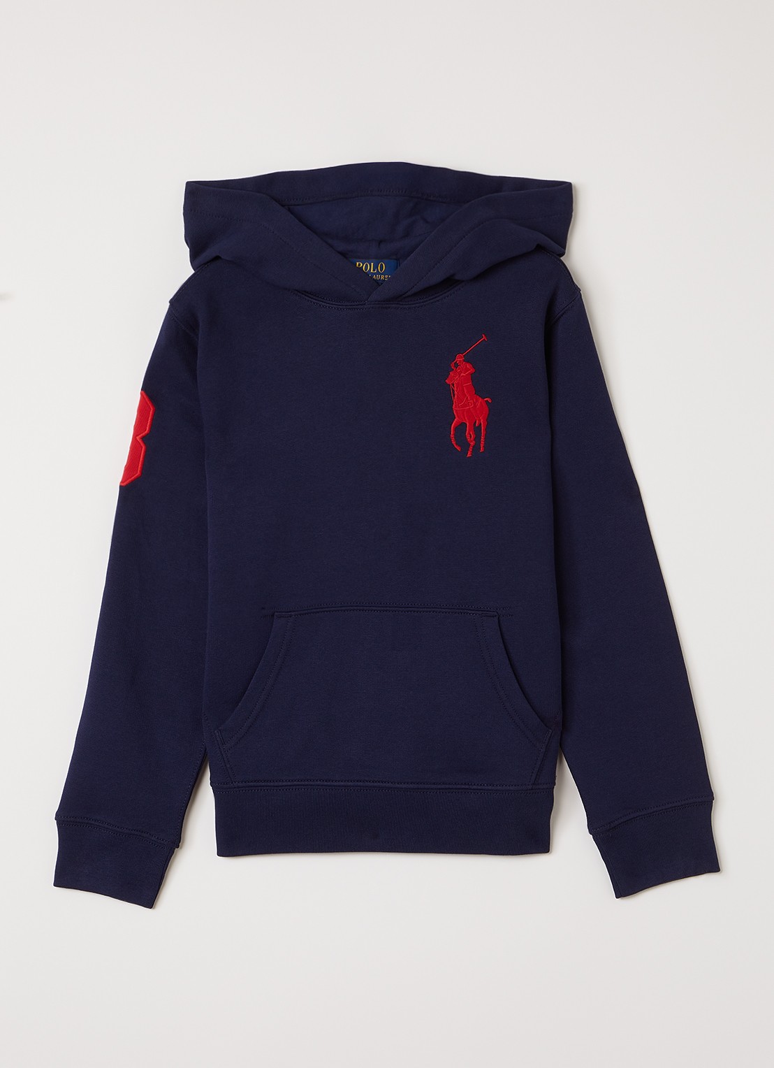 Ralph Lauren Hoodie met logoborduring - voorkant 2 donkerblauw