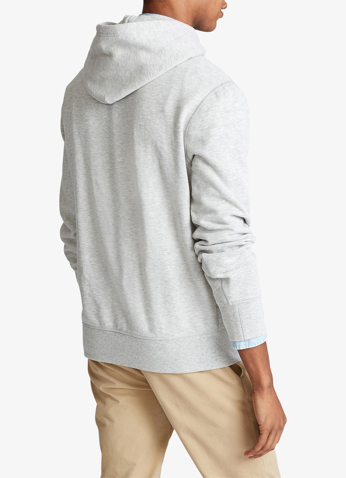 Ralph Lauren Hoodie met logoborduring - achterkant andover heather / grijs