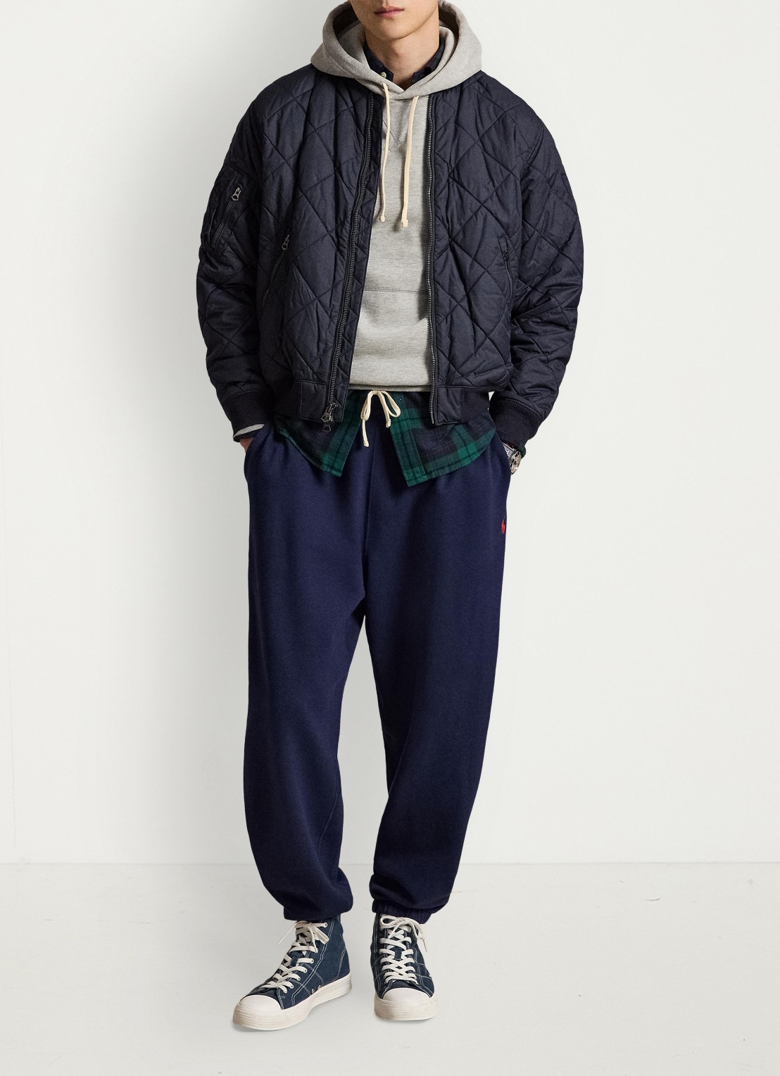 Ralph Lauren Hoodie met logoborduring - detail 3 andover heather / grijs