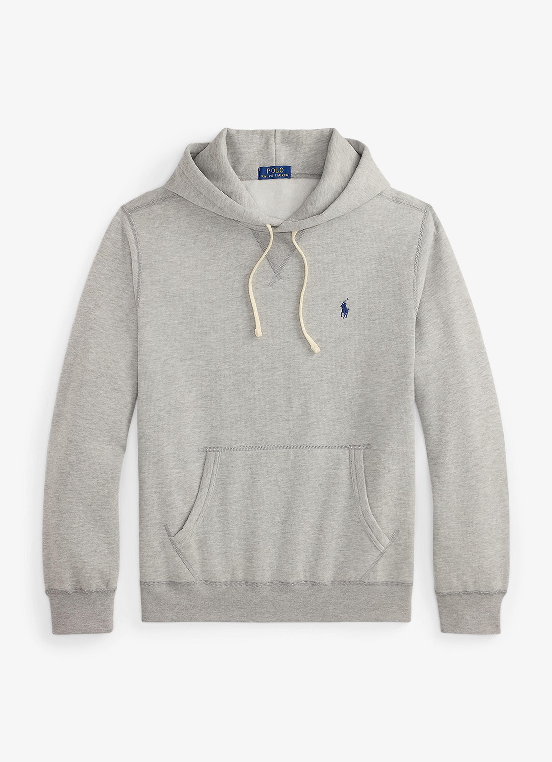 Ralph Lauren Hoodie met logoborduring - voorkant andover heather / grijs
