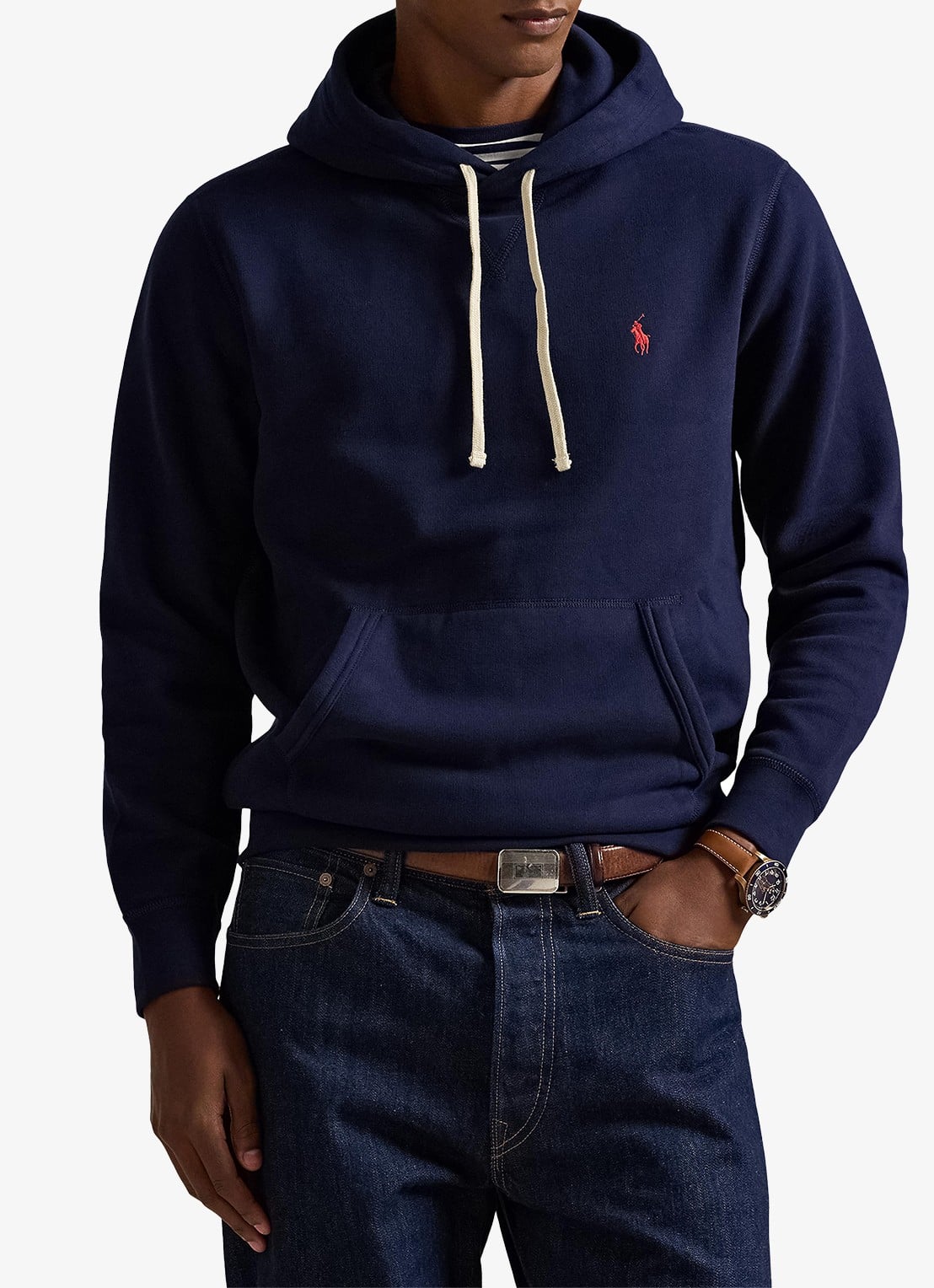 Ralph Lauren Hoodie met logoborduring - detail 4 cruise navy / blauw