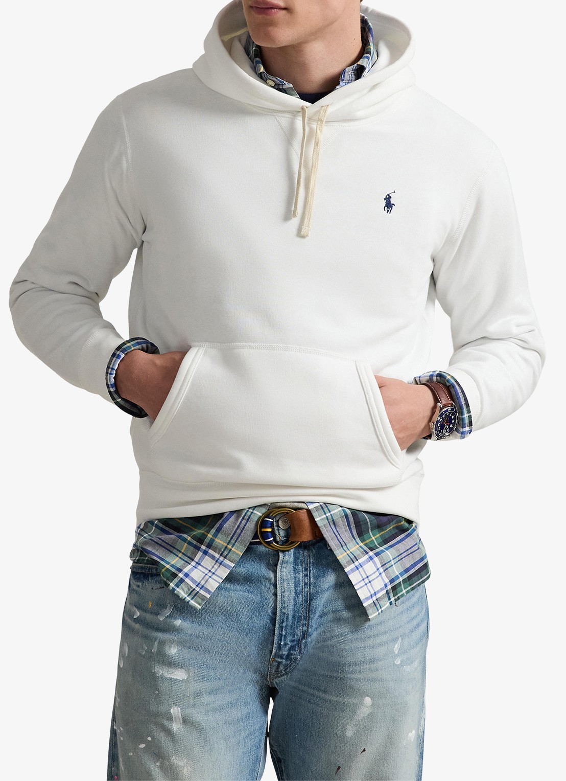 Ralph Lauren Hoodie met logoborduring - detail 4 white / wit
