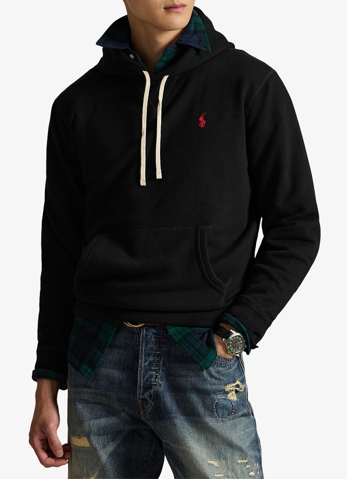 Ralph Lauren Hoodie met logoborduring - detail 4 polo black / zwart