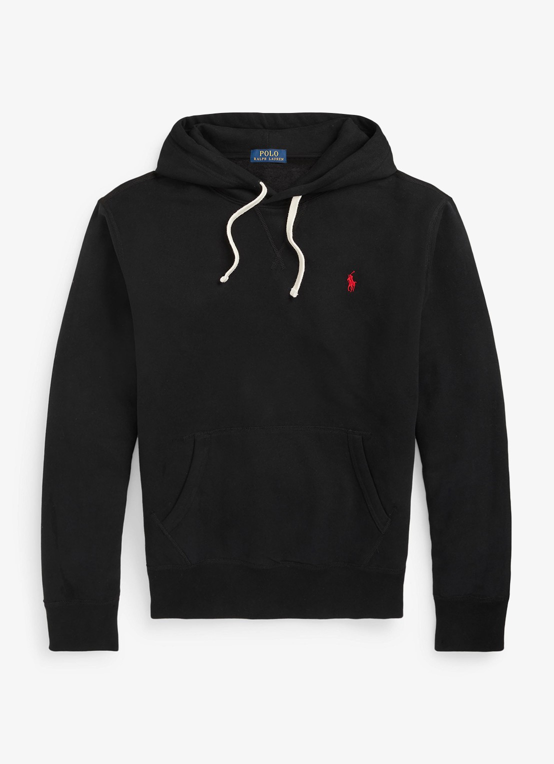 Ralph Lauren Hoodie met logoborduring - voorkant 2 polo black / zwart