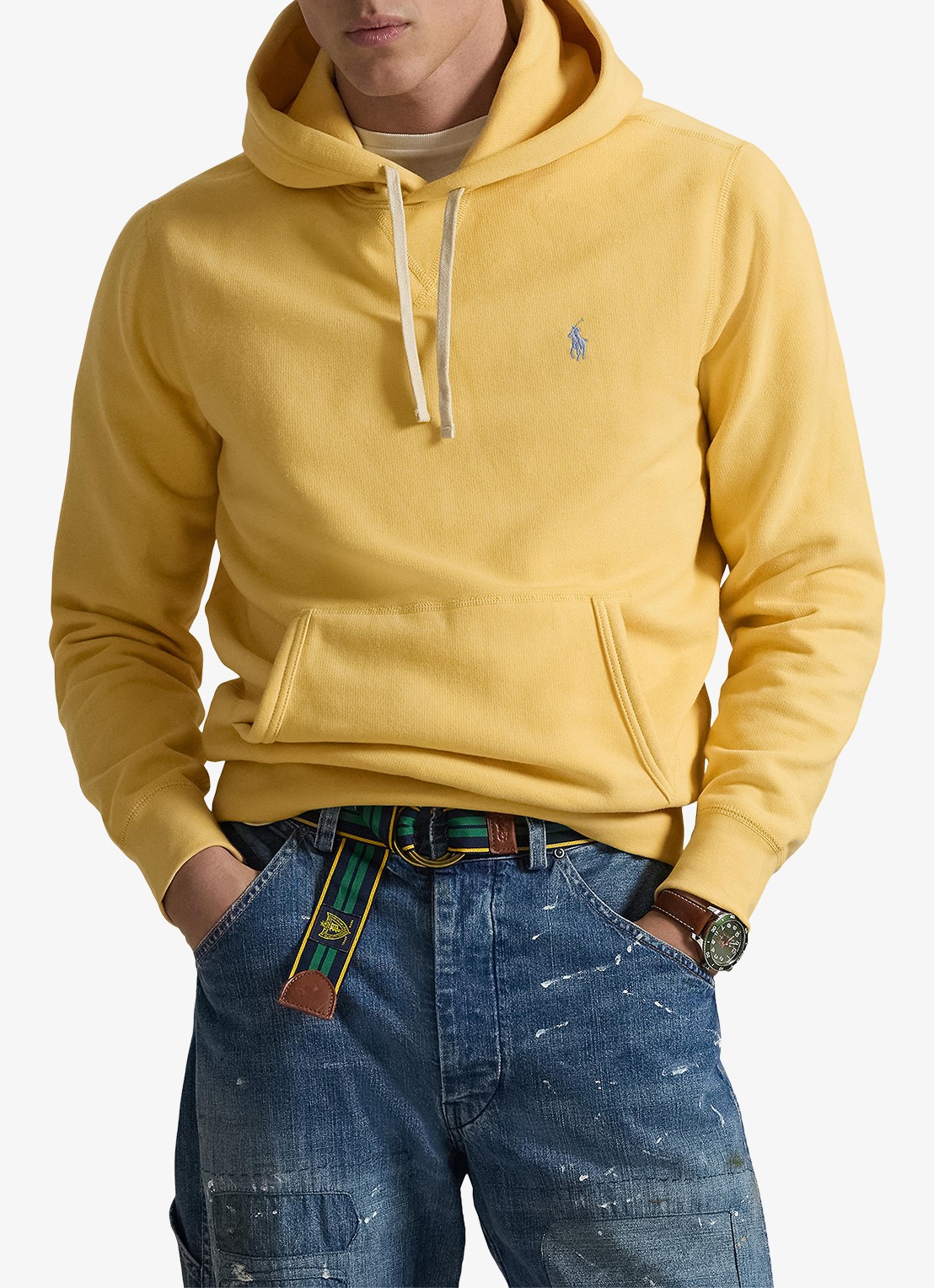 Ralph Lauren Hoodie met logoborduring - detail 3 corn yellow / geel