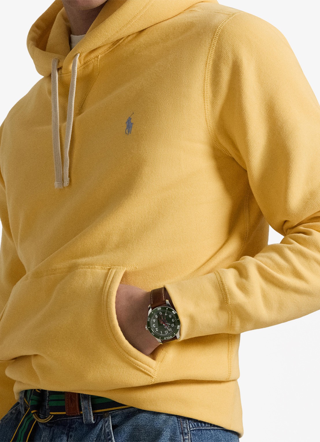 Ralph Lauren Hoodie met logoborduring - detail 4 corn yellow / geel