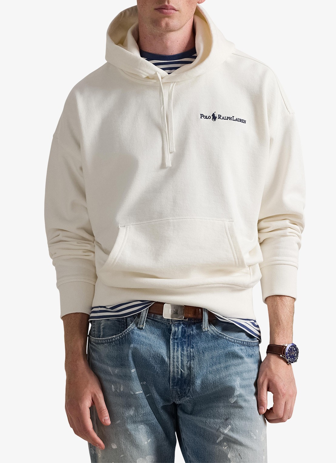 Ralph Lauren Hoodie met logoborduring - detail 4 deckwash white / wit