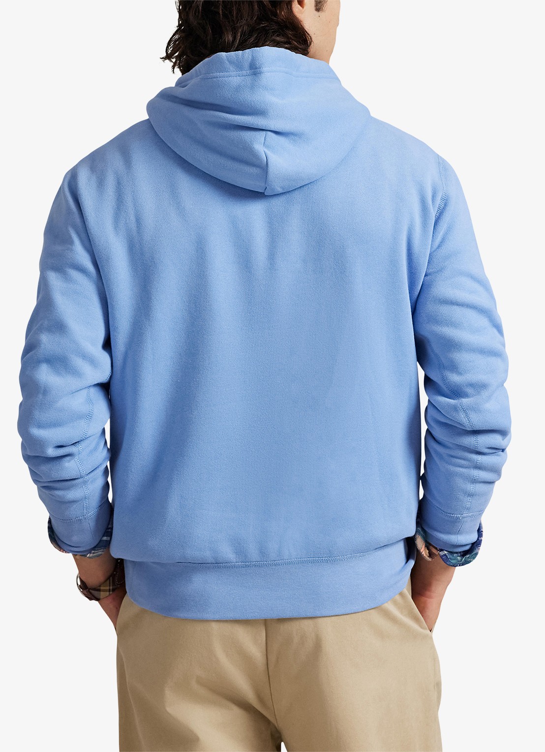 Ralph Lauren Hoodie met logoborduring - achterkant bristol blue / blauw