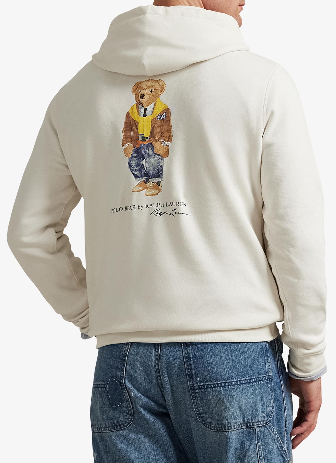 Ralph Lauren Hoodie met logoborduring - achterkant 5 nevis / wit