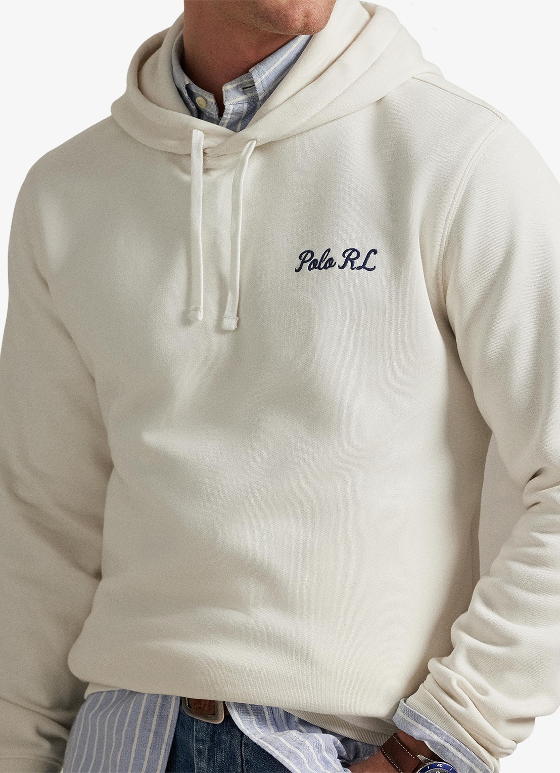 Ralph Lauren Hoodie met logoborduring - detail 4 nevis / wit