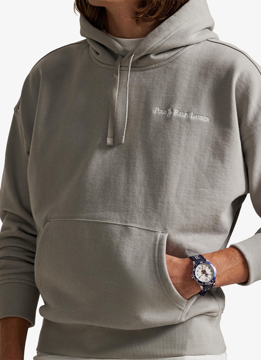 Ralph Lauren Hoodie met logoborduring - detail 5 grey dawn / grijs