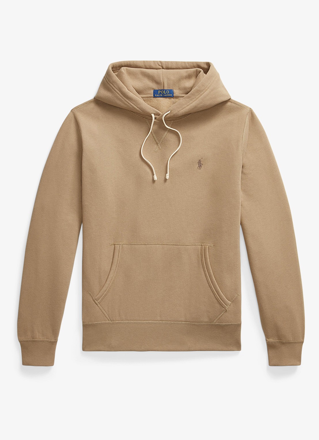 Ralph Lauren Hoodie met logoborduring - voorkant 2 new tan