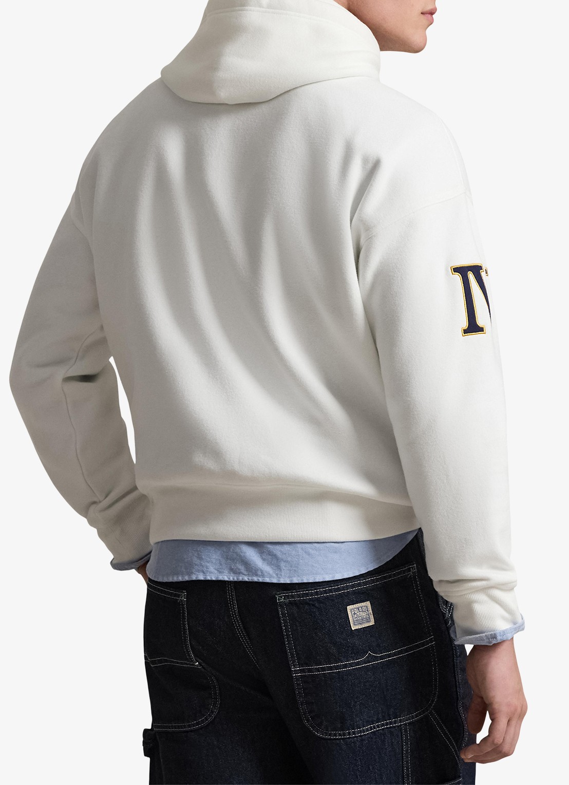 Ralph Lauren Hoodie met logoborduring - achterkant white / wit