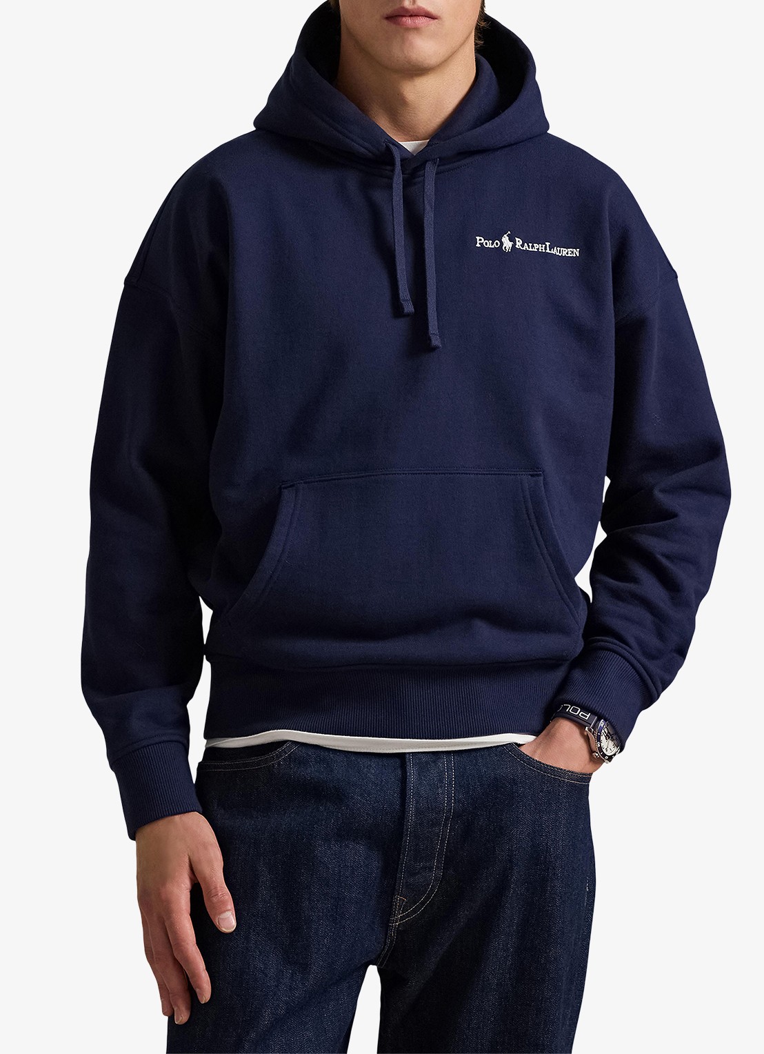 Ralph Lauren Hoodie met logoborduring - detail 4 cruise navy / donkerblauw