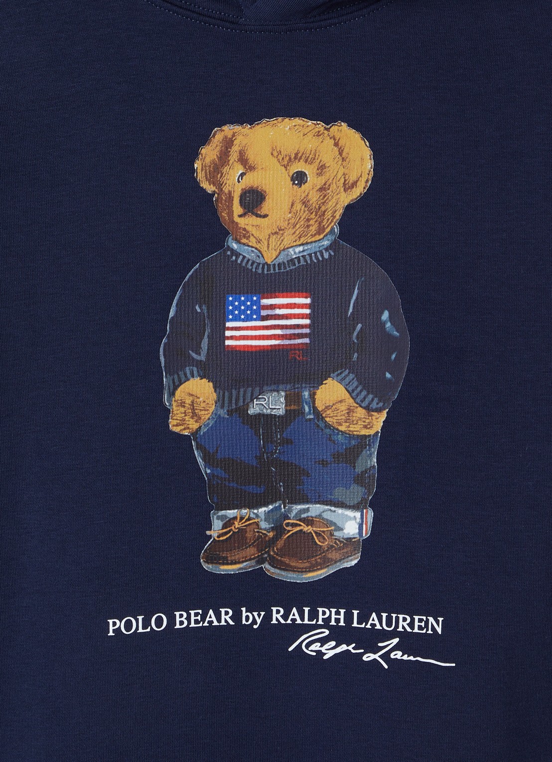 Ralph Lauren Hoodie met logoprint - detail donkerblauw