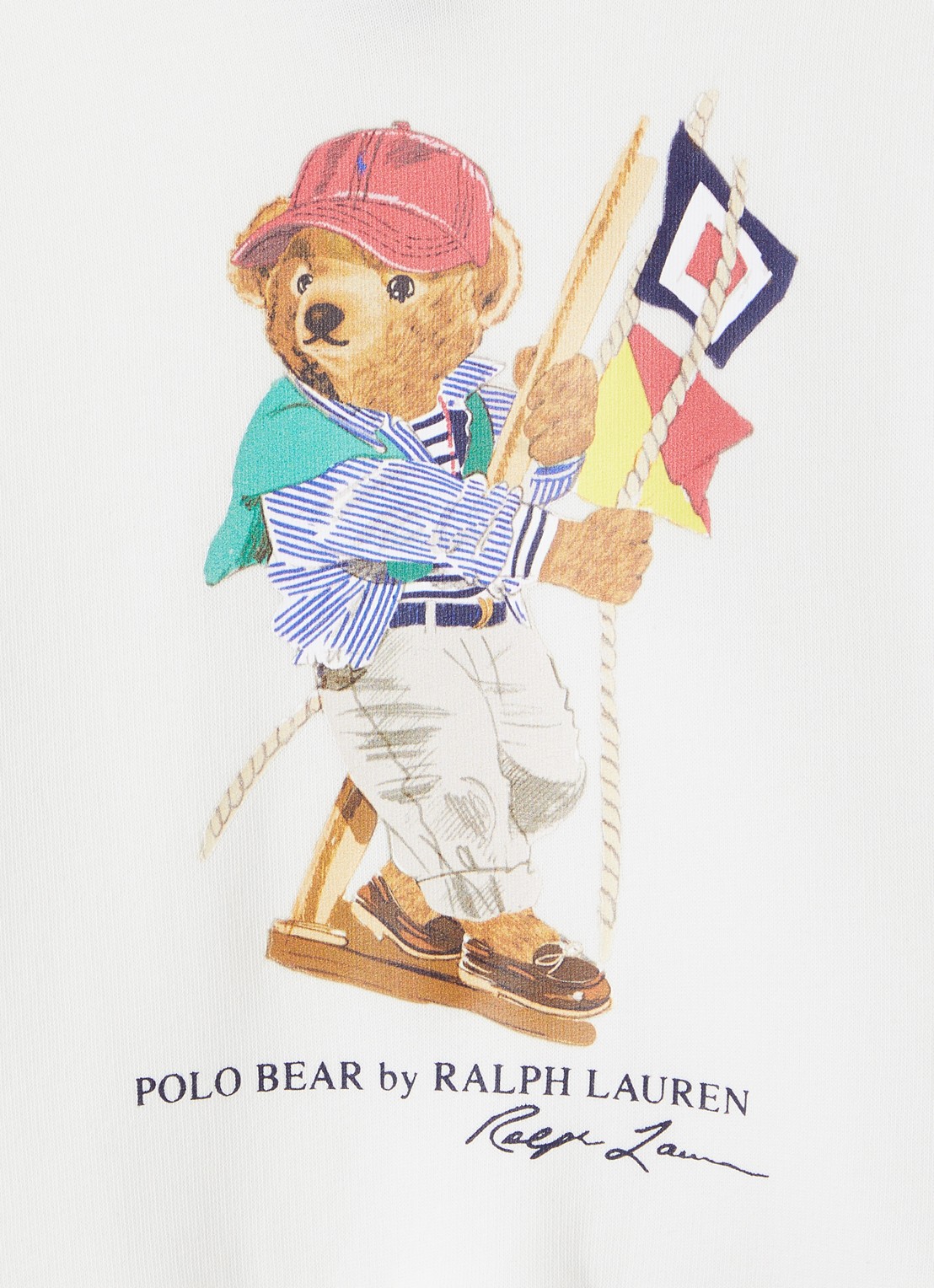 Ralph Lauren Hoodie met logoprint - detail 4 creme