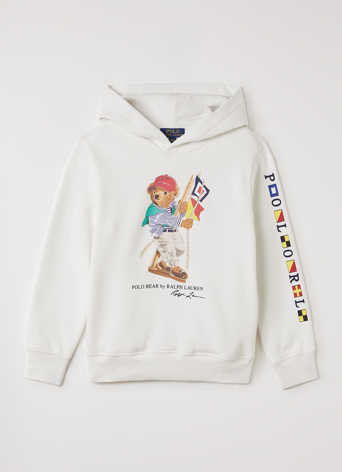 Ralph Lauren Hoodie met logoprint - voorkant 3 creme