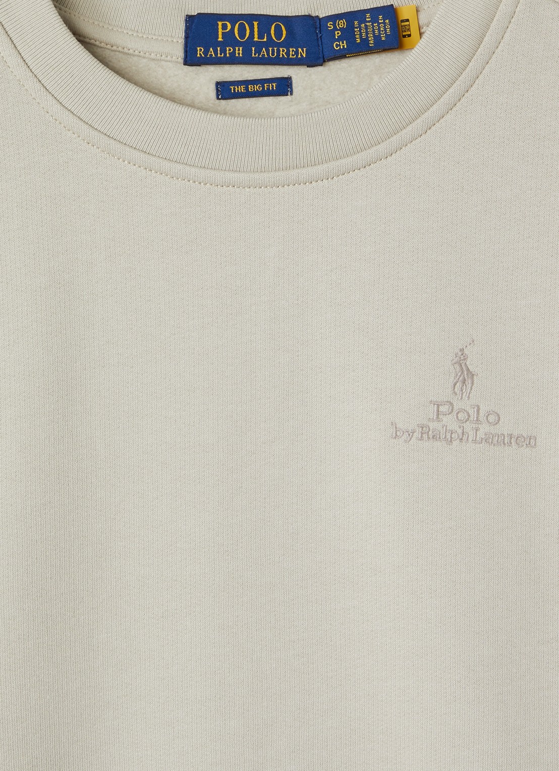 Ralph Lauren Hoodie met logoprint - detail beige