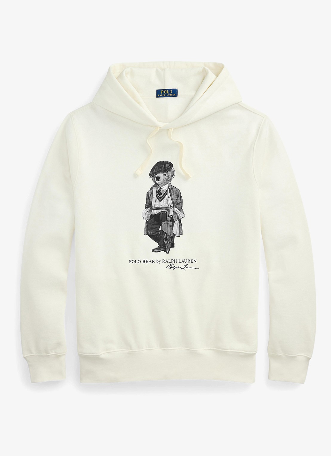Ralph Lauren Hoodie met logoprint - voorkant 3 deckwash white / wit