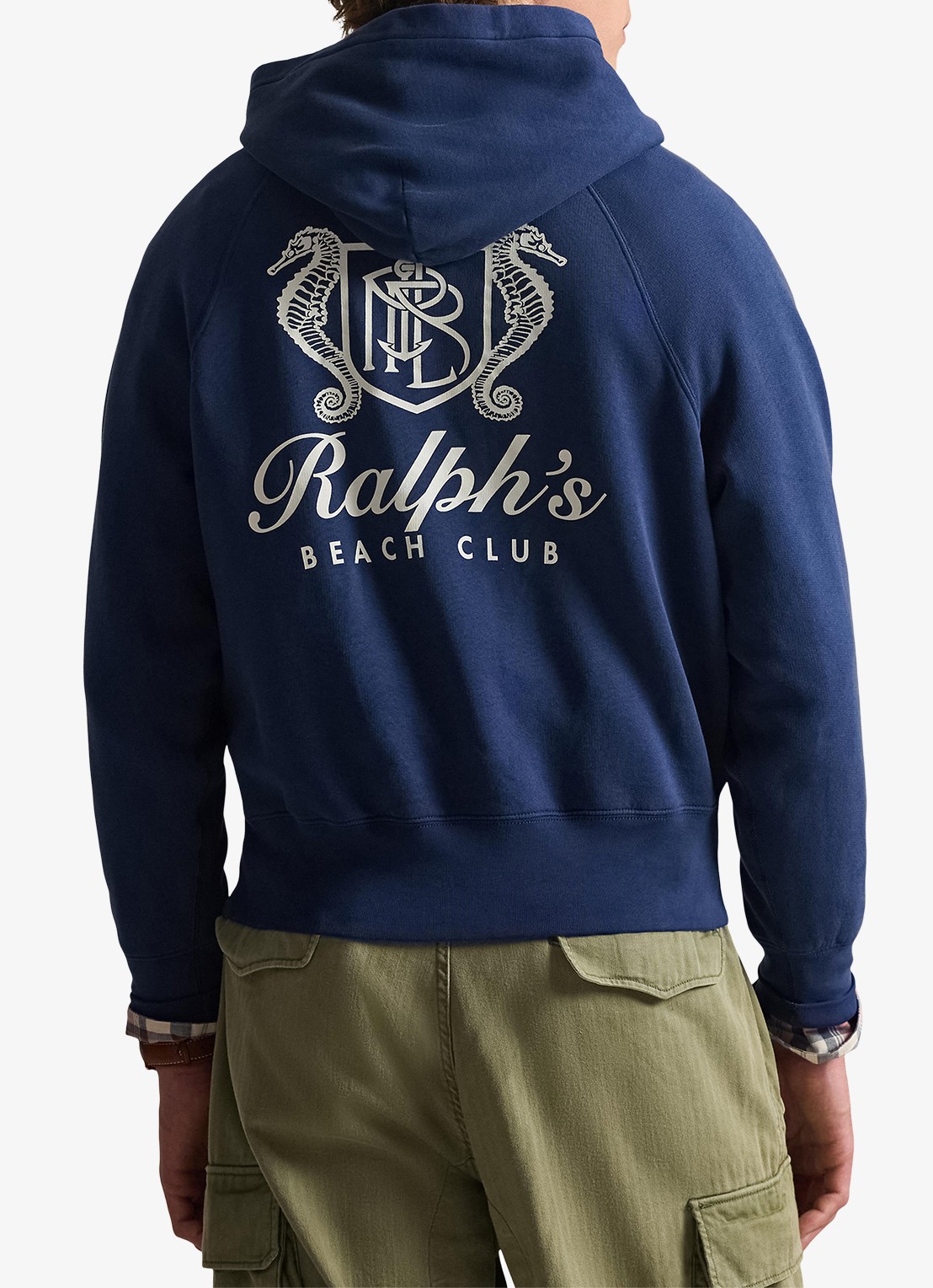 Ralph Lauren Hoodie met logoprint - achterkant dark cobalt / kobaltblauw
