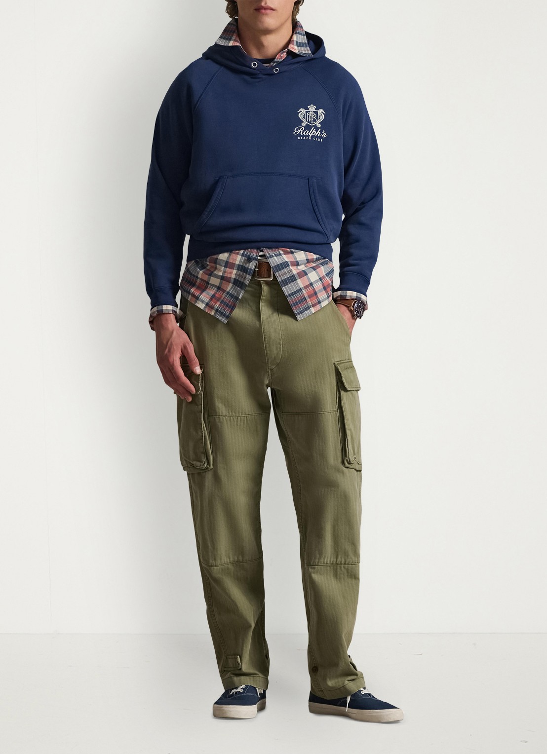 Ralph Lauren Hoodie met logoprint - voorkant 3 dark cobalt / kobaltblauw